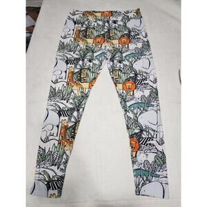 LuLaRoe leggings in a vibrant "Safari" animal print Tall & curvy2 size